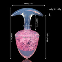 Aurora Chestnut Crystal Silicone Anal Plug with T-Bar Base - Lurevibe