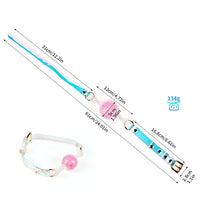 Holographic Iridescent Aurora Ball Gag with Adjustable Buckle Strap