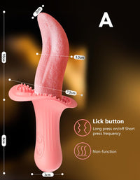 Rose Realistic Tongue Licking Massage Vibrator