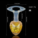 Aurora Faceted Diamond Crystal Silicone Anal Plug with Oval Pull-Loop Base