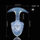 Aurora Chestnut Crystal Silicone Anal Plug with T-Bar Base - Lurevibe
