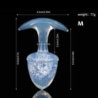 Aurora Chestnut Crystal Silicone Anal Plug with T-Bar Base - Lurevibe