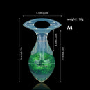 Aurora Drill Bit Crystal Silicone Anal Plug with Oval Pull Loop