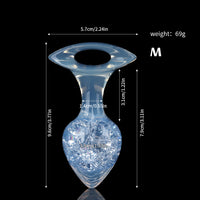 Aurora Crystal Heart-Shaped Anal Plug with Ergonomic Finger-Loop Base