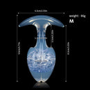 Aurora Bean Sprout Crystal Silicone Anal Plug with T-Bar Base - Lurevibe