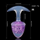Aurora Chestnut Crystal Silicone Anal Plug with T-Bar Base