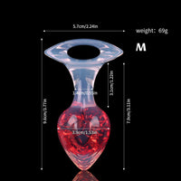 Aurora Crystal Heart-Shaped Anal Plug with Ergonomic Finger-Loop Base - Lurevibe