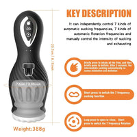 Dragon Suction Rotating Trainer Male Masturbators Oral Vaginal Penis Vibrator
