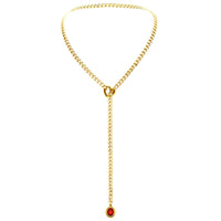 Herz Kristall O-Ring Slip Kette