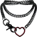 Choker mit Herzschlaufe und Kettenanhänger