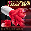 4 In 1 Rose Tongue Swing Vibrating G-Spot Clitoral Stimulation Dildo Machine