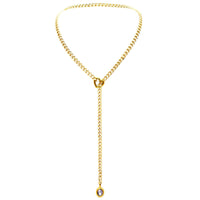 Herz Kristall O-Ring Slip Kette
