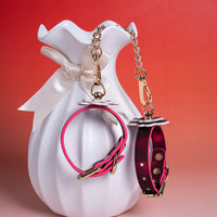 BDSM Temperature-sensitive Color-changing Cherry Handcuffs & Footcuffs Set