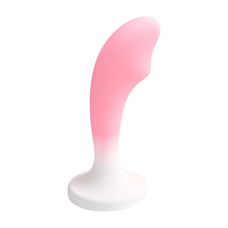 Realistischer Dildo-Analplug aus Silikon mit Farbverlauf in Rosa