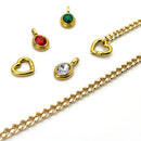 Herz Kristall O-Ring Slip Kette