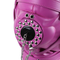 BDSM Face Mask Head Hood Bondage Restraints With Lid