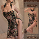 Ancient Style Lace See-through Cheongsam Uniform Suit