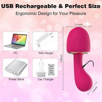 Mushroom - shaped Sonic Sucking Heating Clitoral G-spot Vibrator