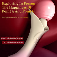 Calla Lily Tongue Licking Double - Headed Clitoral Vibrator