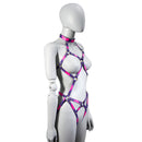 Temperature-Sensitive Color Change BDSM Leather Bondage Suit With Handcuffs