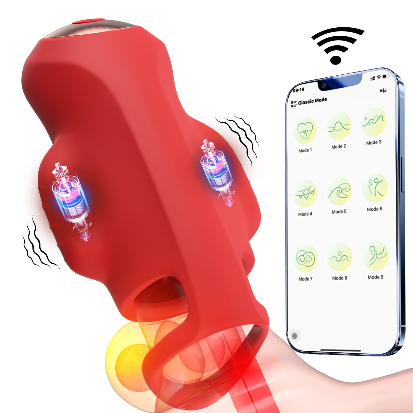 APP Control Male Trainer with Double Vibration & Locking Ring