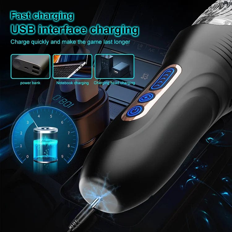 Gawk Gawk 3000 PRO Male Rose Thrusting Rotating And Vibrating Oral Sex Masturbation Cup