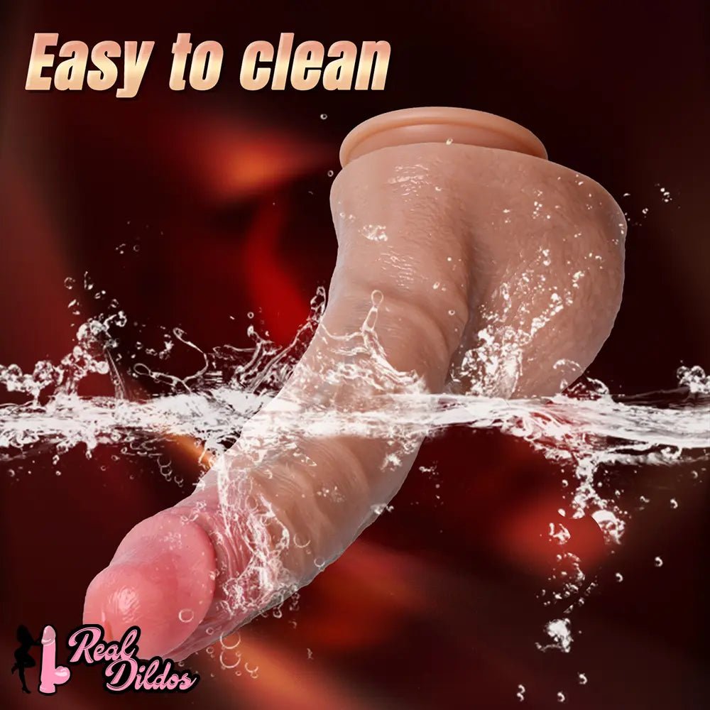 10.6in 12.6in Realistic Skin Texture Liquid Silicone Dildo For Anal Play