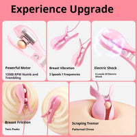 BDSM Electric Shock Nipple Clamp Breast Massager