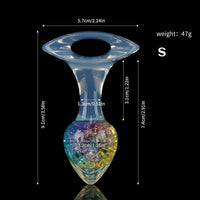 Aurora Crystal Heart-Shaped Anal Plug with Ergonomic Finger-Loop Base