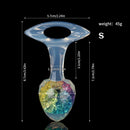 Aurora Faceted Diamond Crystal Silicone Anal Plug with Oval Pull-Loop Base - Lurevibe
