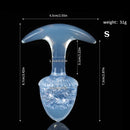 Aurora Chestnut Crystal Silicone Anal Plug with T-Bar Base