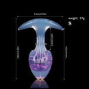 Aurora Bean Sprout Crystal Silicone Anal Plug with T-Bar Base