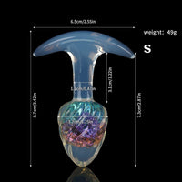 Aurora Ice Cream Spiral Textured Crystal Anal Plug with T-Bar Base - Lurevibe