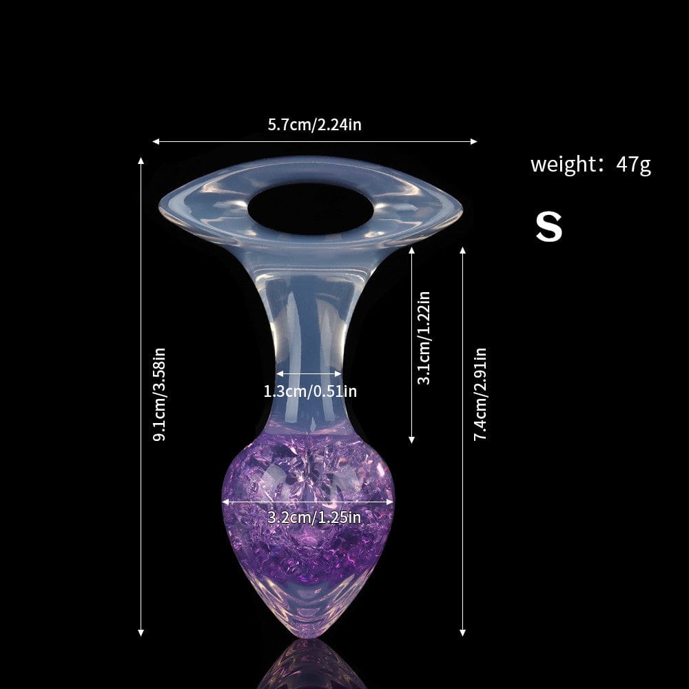 Aurora Crystal Heart-Shaped Anal Plug with Ergonomic Finger-Loop Base - Lurevibe