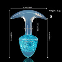Aurora Chestnut Crystal Silicone Anal Plug with T-Bar Base - Lurevibe