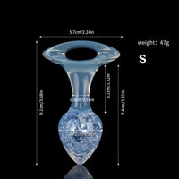 Aurora Crystal Heart-Shaped Anal Plug with Ergonomic Finger-Loop Base