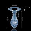 Aurora Drill Bit Crystal Silicone Anal Plug with Oval Pull Loop - Lurevibe