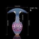 Aurora Bean Sprout Crystal Silicone Anal Plug with T-Bar Base - Lurevibe