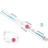 Holographic Iridescent Aurora Ball Gag with Adjustable Buckle Strap