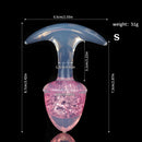 Aurora Chestnut Crystal Silicone Anal Plug with T-Bar Base