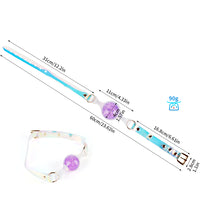 Holographic Iridescent Aurora Ball Gag with Adjustable Buckle Strap