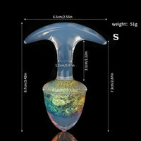 Aurora Chestnut Crystal Silicone Anal Plug with T-Bar Base - Lurevibe