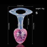 Aurora Faceted Diamond Crystal Silicone Anal Plug with Oval Pull-Loop Base - Lurevibe