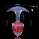 Aurora Chestnut Crystal Silicone Anal Plug with T-Bar Base - Lurevibe