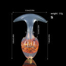 Aurora Bean Sprout Crystal Silicone Anal Plug with T-Bar Base - Lurevibe