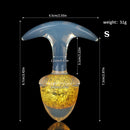 Aurora Chestnut Crystal Silicone Anal Plug with T-Bar Base - Lurevibe