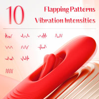 Rose Muncher Lip Tongue Suction Vibrator With Patting Dildo Vibrator