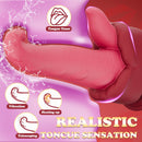 Realistic Tongue Thrusting Heating Fantasy Dildo With Suction Cup