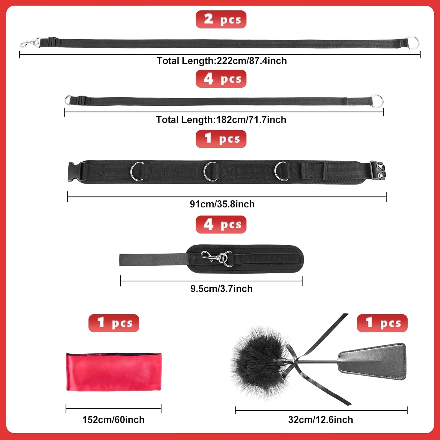 BDSM Bed Restraint Bondage Restraints Set For Couple