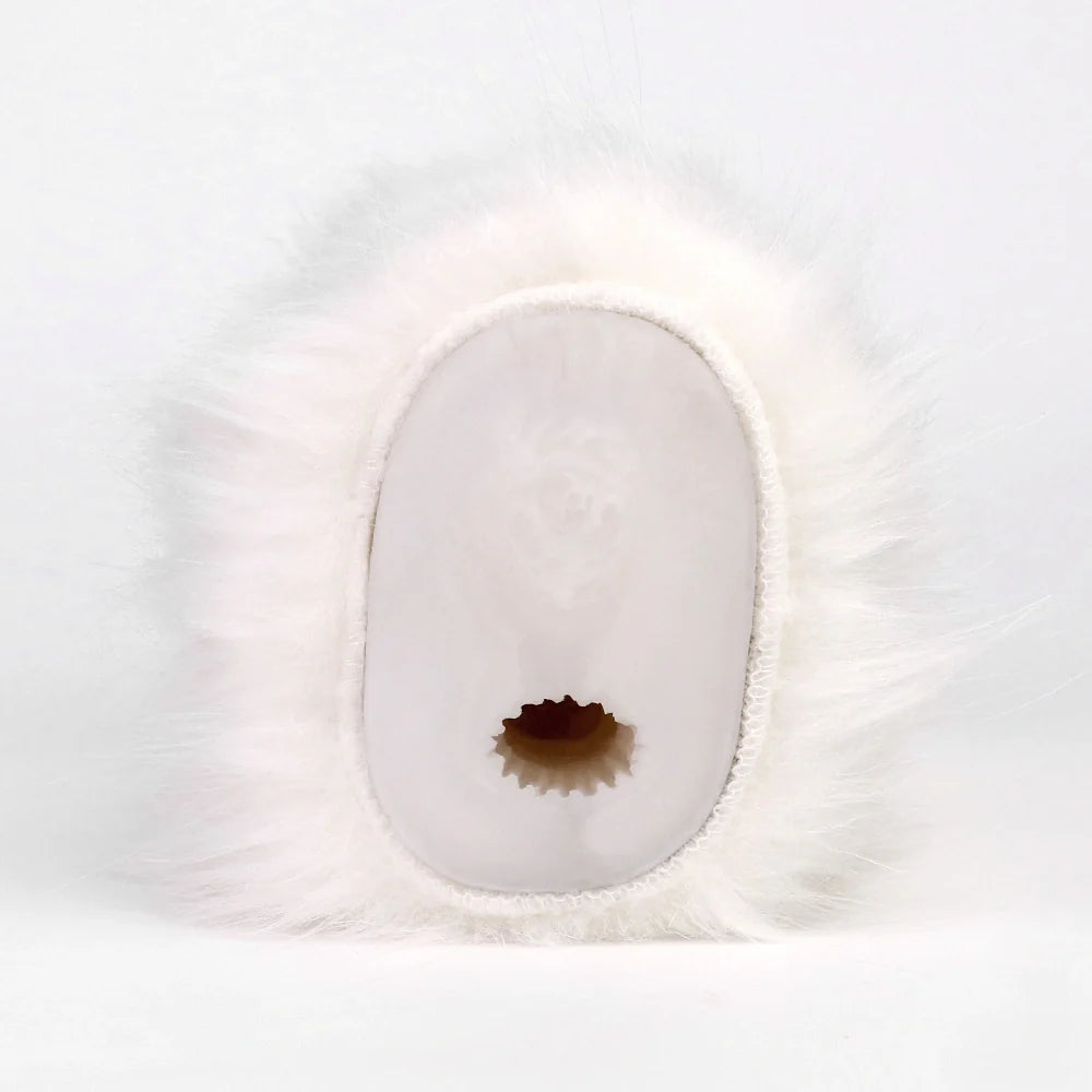 Furry Masturbator Alvplux White Fluffy Fur Dual